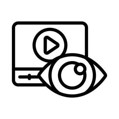 Video Görünümü simge vektör illüstrasyon tasarımı
