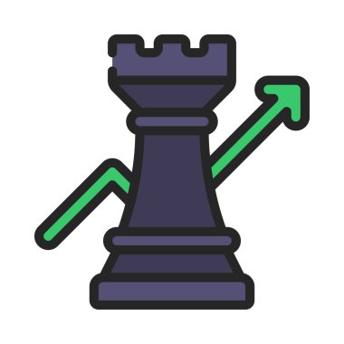 Büyüme Stratejisi Web simgesi vektör çizimi