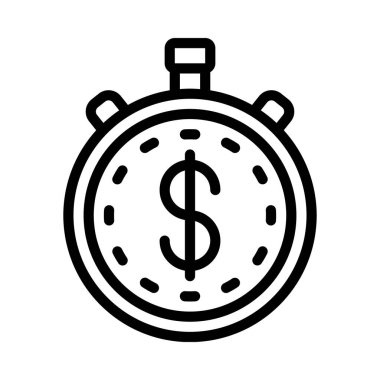 Para Durağı web simgesi, vektör illüstrasyonu.              