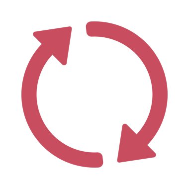 Döngü Okları simgesi beyaz arkaplanda izole edildi. vektör.