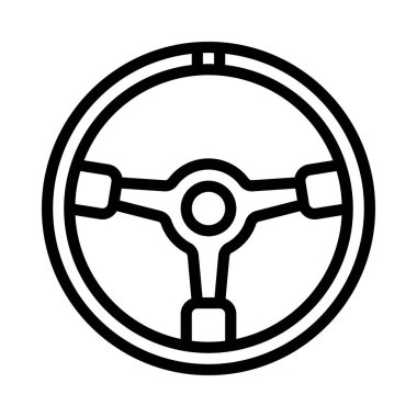 Yarış Direksiyonu Web ikonu vektör çizimi
