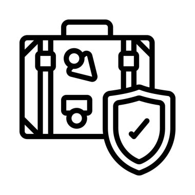 Seyahat Sigortası simgesi, vektör illüstrasyonu basit tasarım
