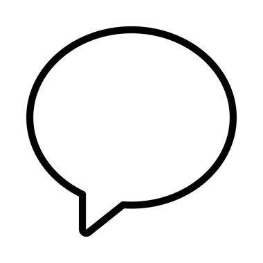 Oval İleti simgesi, vektör illüstrasyonu  