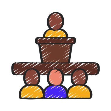 İnsanlar podyum ikonunda. vektör illüstrasyonu