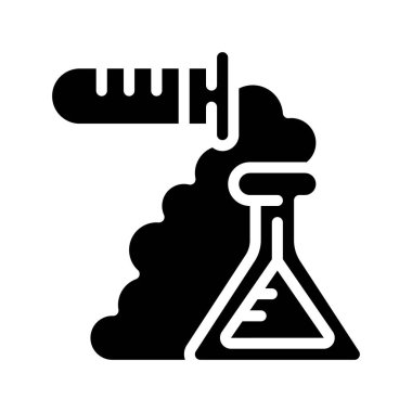 Kimyasal Test düz simgesi, vektör illüstrasyonu 