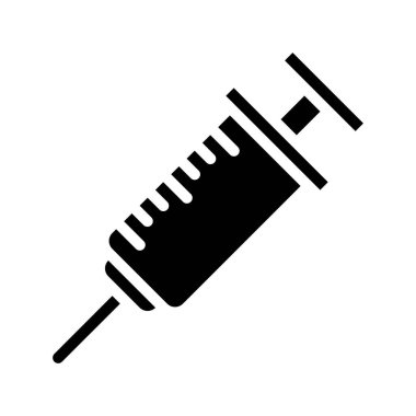 Aşı şırıngası izole edilmiş simge tasarımı