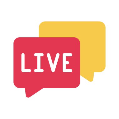 Canlı Sohbet simgesi konsept vektör çizimi