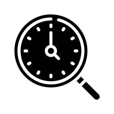 Zaman arama simgesi, vektör illüstrasyonu  