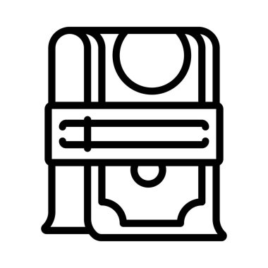 Para simgesi, vektör illüstrasyonu basit tasarım