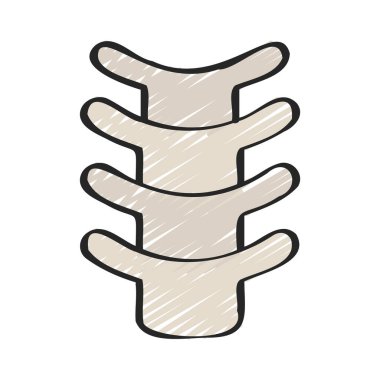 Omurga düz simgesi, vektör illüstrasyonu 