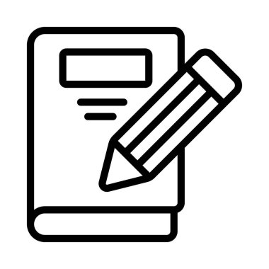 Kitap simgesi, vektör illüstrasyonu yaz