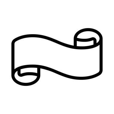 Dalgalı Kıvrık Kurdele Ağı simgesi, vektör illüstrasyonu         