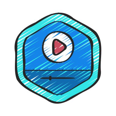 Video Token vektör illüstrasyon tasarımı