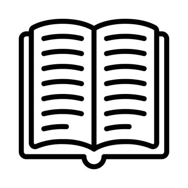 Kitap simgesi aç, vektör illüstrasyonu