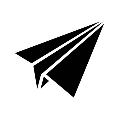 Kağıt uçak Simge, vektör illüstrasyonunu gönder 