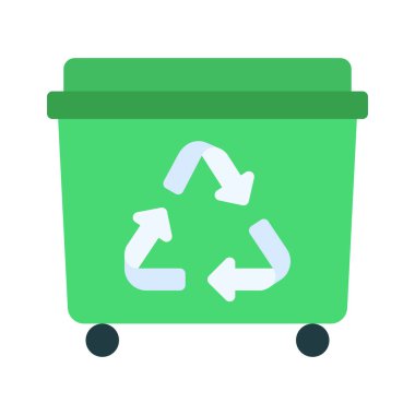 Çöp konteynırı simgesi çizimini geri dönüştür 