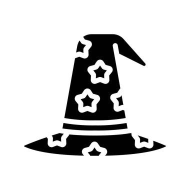 Sihirbaz Şapkası web simgesi vektör çizimi