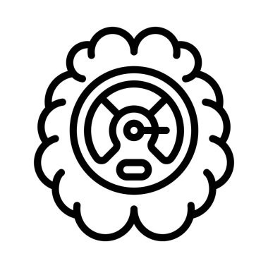 Zihinsel Performans Web simgesi vektör çizimi