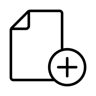 Yeni belge simgesi, vektör çizimi 