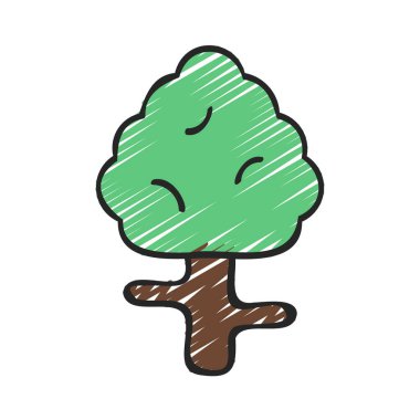 ağaç web simge vektör çizim