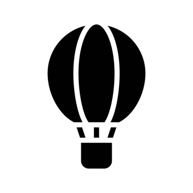 sıcak hava balonu simgesi, vektör illüstrasyonu