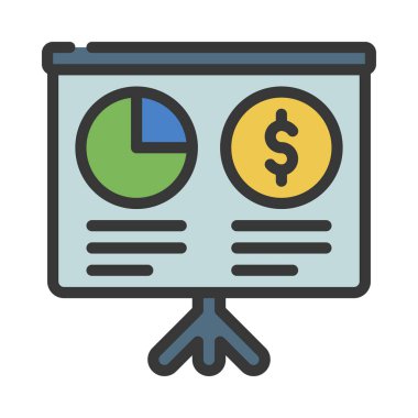 Mali Rapor web simgesi vektör illüstrasyonu