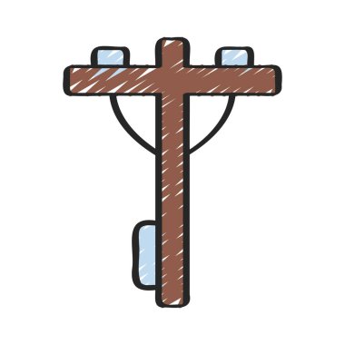 Güç Çizgileri simgesi, vektör illüstrasyonu basit tasarım