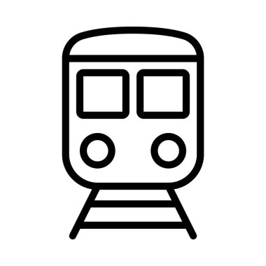 trenin düz simge vektör çizimi