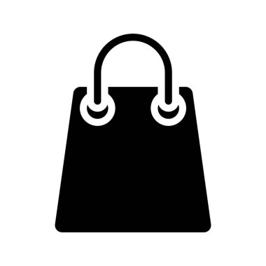 Çevrimiçi Alışveriş Torbası Web simgesi vektör illüstrasyonu