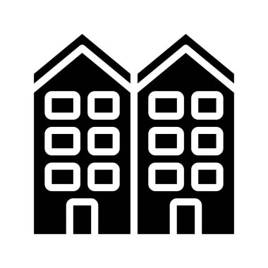 Binalar. Web simgesi basit illüstrasyon