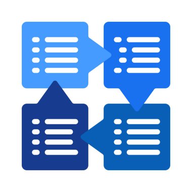 Metin Kutuları düz simge, vektör illüstrasyonu 