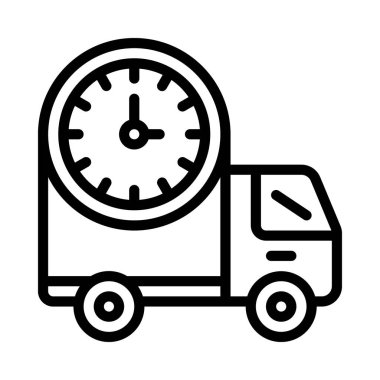 zaman yönetimi ve zaman kavramı simgesi, vektör illüstrasyonu basit tasarım