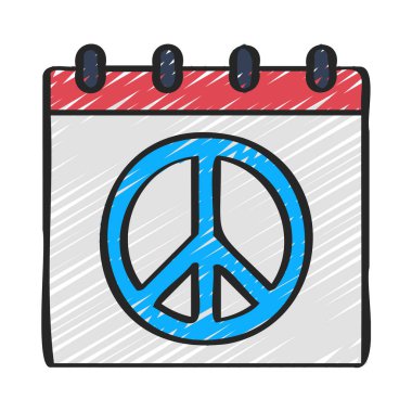  Barış İşareti vektör çizimi tasarımı