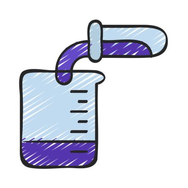 Kimyasalların karıştırılması web simgesi vektör çizimi