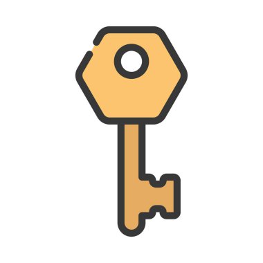 Altıgen Anahtar simgesi, vektör illüstrasyonu basit tasarım