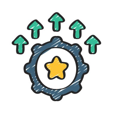 Skills web simgesi vektör illüstrasyonunu çoğalt