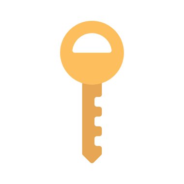 Kare Kes Anahtar simgesi, vektör illüstrasyonu basit tasarım