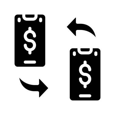 Mobil Aktarım web simgesi vektör çizimi