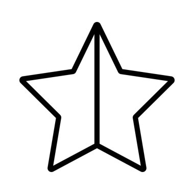 Siyah yıldız simgesinin vektör illüstrasyonu