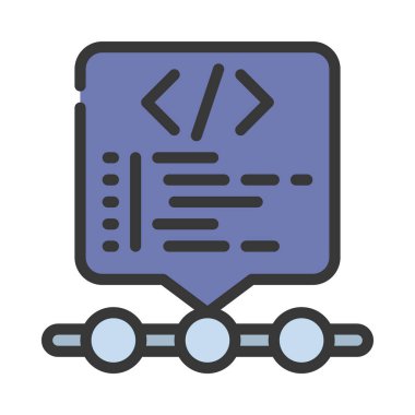 Web kodlama simgesi, vektör illüstrasyonu programlama     