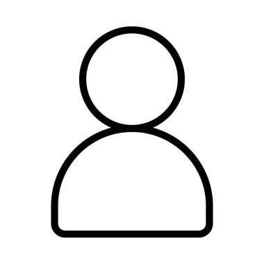 Kişi simgesi düz tasarım, vektör illüstrasyonu