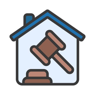 Açık Artırma Evi simgesi, vektör illüstrasyonu 