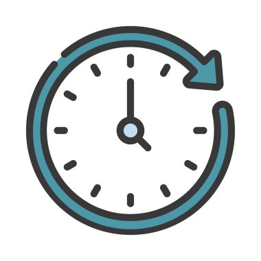 Saat renkli vektör simgesi