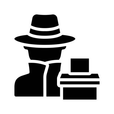 Dolandırıcılık web simgesi vektör çizimi