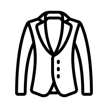 Takım Elbise Ceketi Web simgesi vektör illüstrasyonu