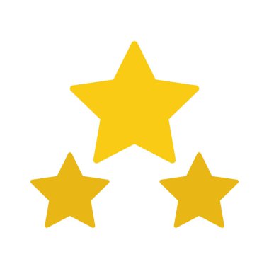 Üç Yıldız Gözden Geçirme Ağ ikonu vektör çizimi