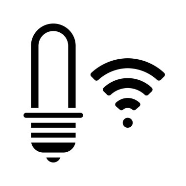 Smart Lights düz simgesi, vektör illüstrasyonu 