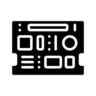 Devre Tahtası simgesi basit düz illüstrasyon