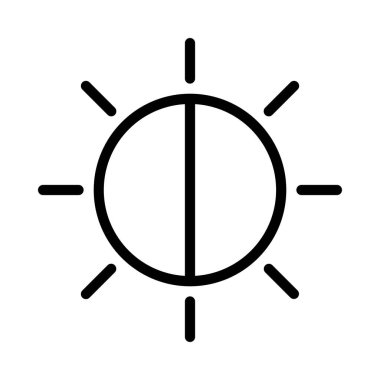 Güneş, güneş ikonu vektör illüstrasyonu 