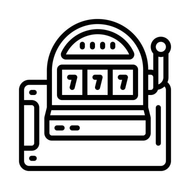 Slot Makinesi Web simgesi vektör çizimi